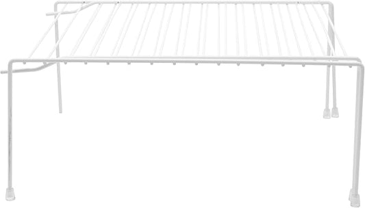 YBM HOME White Wire Cabinet Helper Shelf Organizer and Storage Rack Helper for Kitchen, Expandable Kitchen Counter and Cabinet Shelf (1, 12.5" L x 9.5" W x 5.5" H)