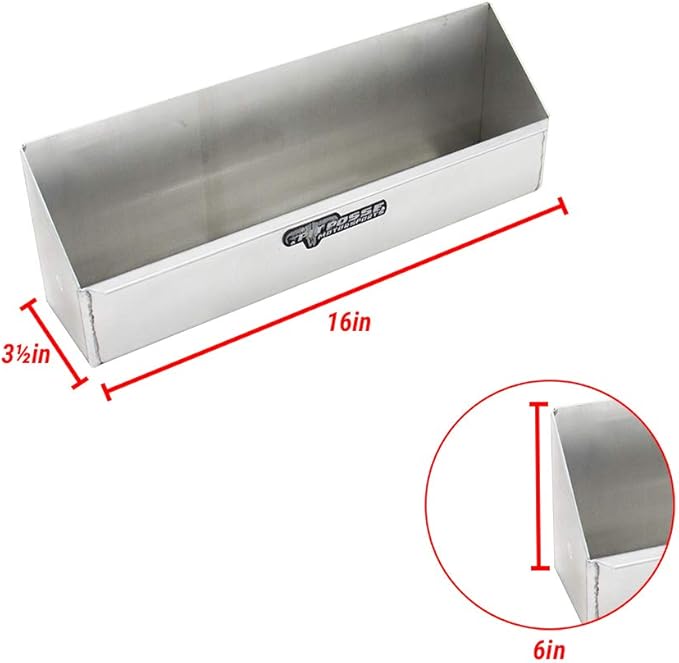 Pit Posse 566 Aluminum Aerosol Storage Shelf Organizer Hanger - Holds 6 Aerosol Cans - Made in USA - Wall Mount Rack for Enclosed Race Trailer, Shop, Garage, Automotive Accessories (Silver)