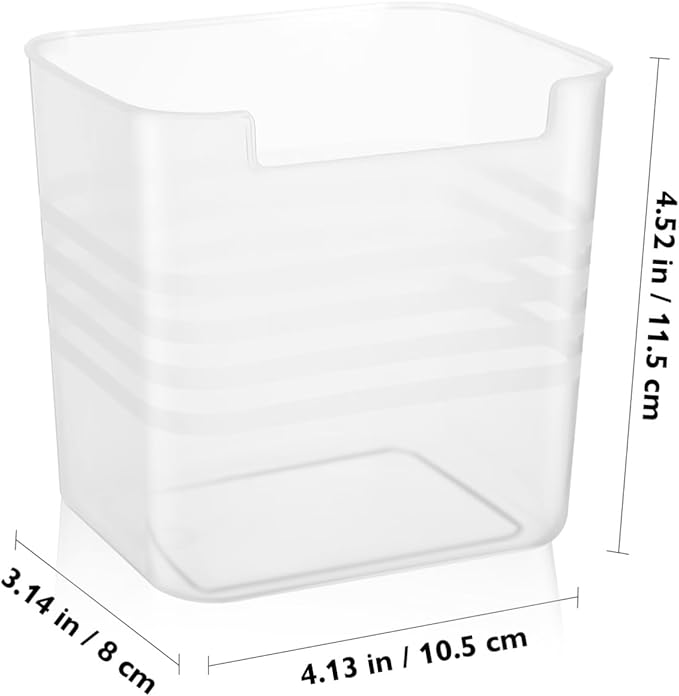 4pcs Refrigerator Organizer Bins Translucent Fridge Storage Box for Vegetables Fruits Drinks Multi-functional Kitchen and Pantry Use
