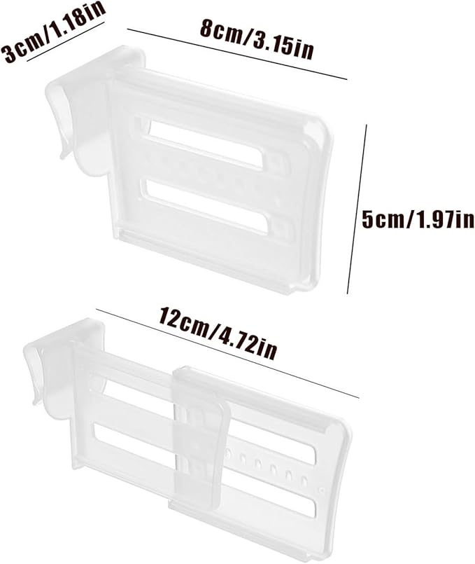 12PCS Adjustable Fridge Divider - Clear Retractable Dividers with Clip for Refrigerator Shelves & Storage, Expandable from 3.1" to 4.7", Fits Freezer Drawers & Cabinets, Space-Saving (Retractable)