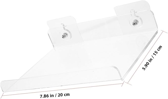 Acrylic Floating Wall Hanging Shelf with No-Drill Adhesive Bathroom Storage Rack for Toiletries Reusable Organizer for Kitchen and Bathroom