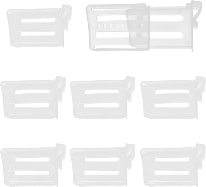 8 PCS Adjustable Fridge Divider, Clear Organizer Clip Retractable Organizer Divider, Plastic Storage Box for Home/Kitchen/Office