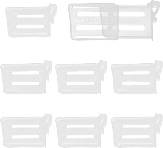 8 PCS Adjustable Fridge Divider, Clear Organizer Clip Retractable Organizer Divider, Plastic Storage Box for Home/Kitchen/Office