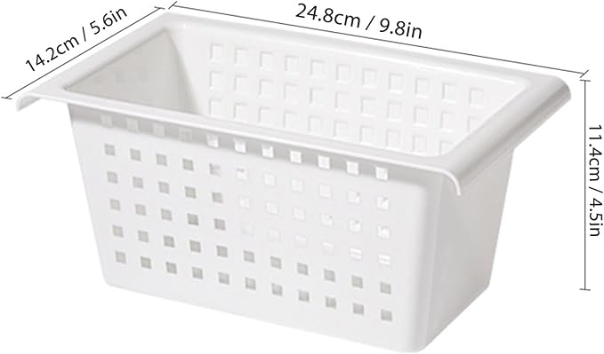 Under Shelf Storage Basket Organizer, Hanging Storage Baskets Hanging for Closet Wardrobe Kitchen for Expandable Rod Under Sink Organizer