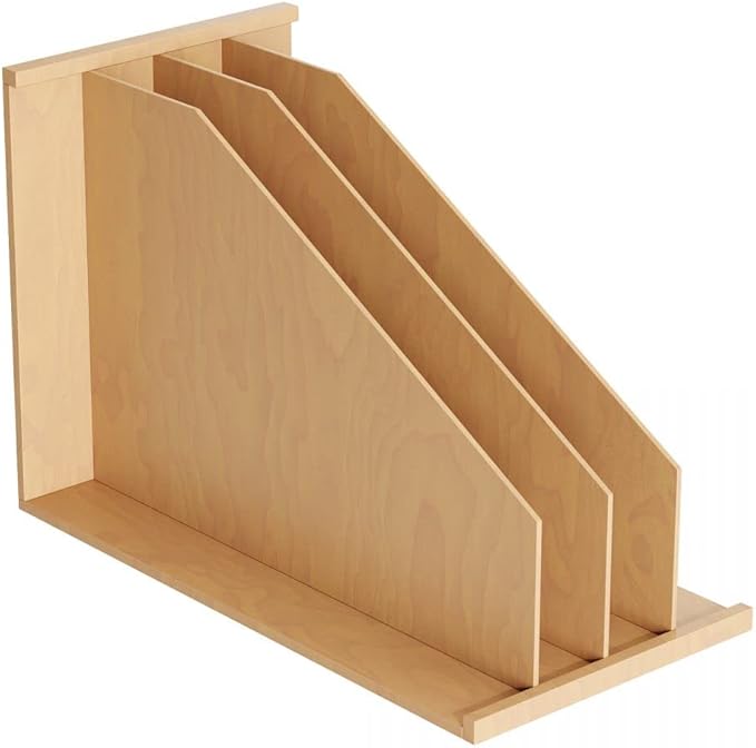Dowell 4007 TD3 Wooden Vertical Tray Divider Organizer for Base 15" Cabinets - Kitchen Storage & Organization Accessories