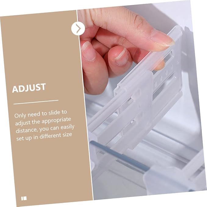NUOBESTY 12Pcs Adjustable Refrigerator Dividers Fridge Side Door Partition for Organized Storage Easy to Install Durable and Flexible Compartment Separators for Clutter