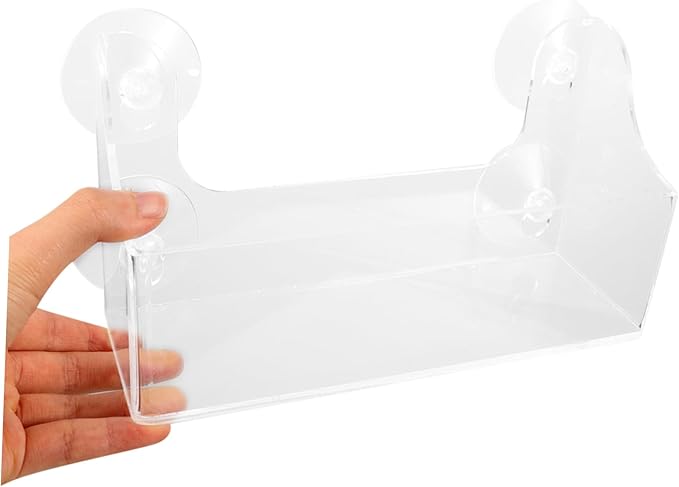3 Pcs Beverage Shelf Drink Holder for Refrigerator Wall Mounted Shelves Wall Mounted Rack Cups Clear Wall Shelf Drinks Indoor Plant Display Stand Fridge Shower Rack Suction Acrylic