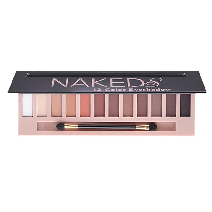 BestLand 12 Colors Makeup Nude Colors Eyeshadow Palette Natural Nude Matte Shimmer Glitter Pigment Eye Shadow Pallete Set Waterproof Smokey Professional Beauty Makeup Kit (Matte Color A)