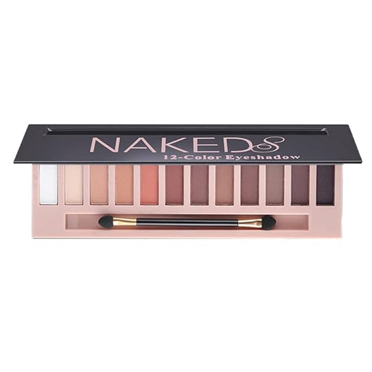 BestLand 12 Colors Makeup Nude Colors Eyeshadow Palette Natural Nude Matte Shimmer Glitter Pigment Eye Shadow Pallete Set Waterproof Smokey Professional Beauty Makeup Kit (Matte Color A)