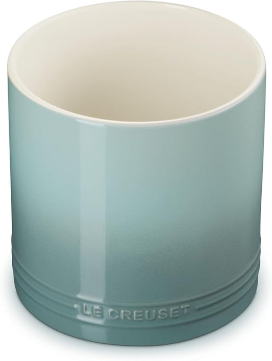 Le Creuset Stoneware Signature Utensil Crock, 2.7 qt., Sea Salt