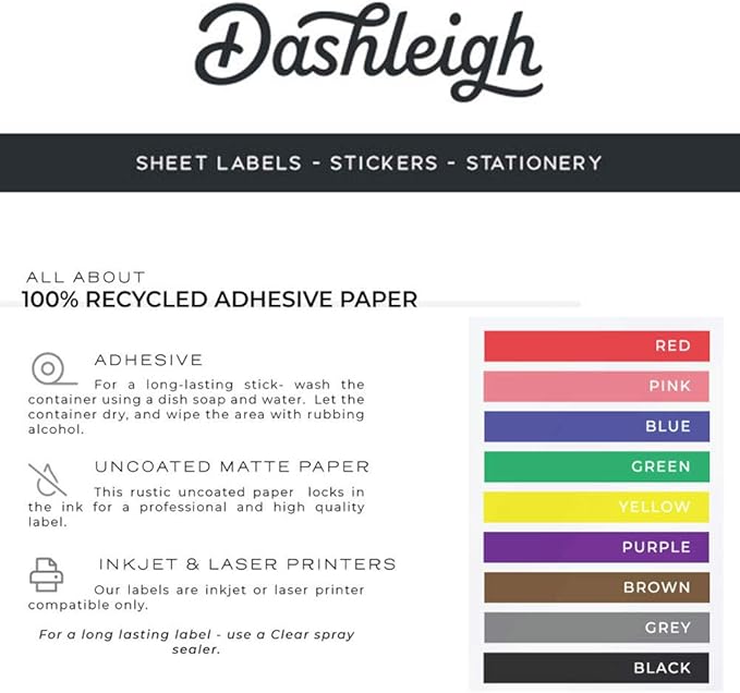 120 Printable Small Bottle Labels for 2 oz. and 4 oz. Bottles, 4 x 1.5 inches
