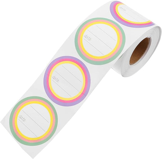 Writable Removable Round Jar Labels Strong Adhesive Mason Stickers for Food Storage Freezer Pantry and Spice Containers Multiuse Easy-Write Tags for Kitchen and Office Organization