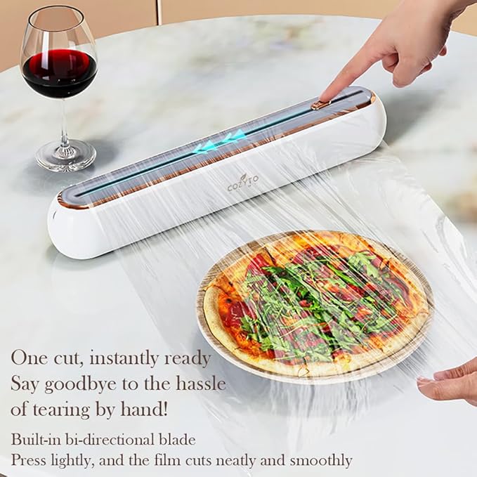 EasyCutter- The Premium Effortless Cling Film Dispenser for Every Kitchen by COZYTO (Amazing Gray)