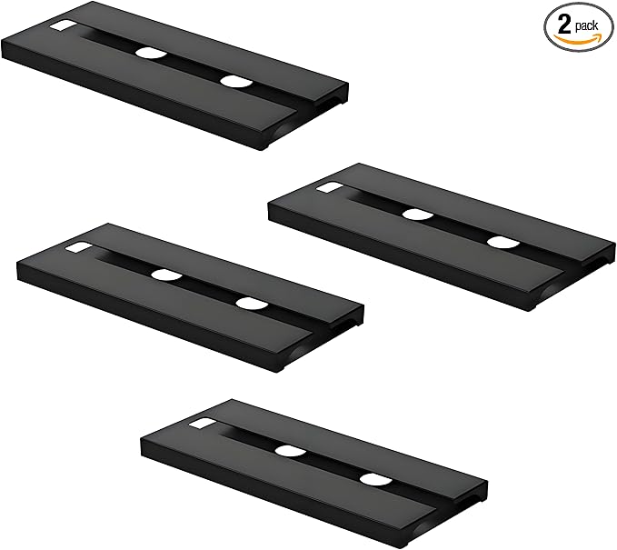 Wine Glass Holder,Under Shelf Cabinet Wine Glass Rack, Plastic Stemware Rack,Glassware Drying Storage Hanger for Kitchen,Bar and Restaurant (Black Style B-4 pc)