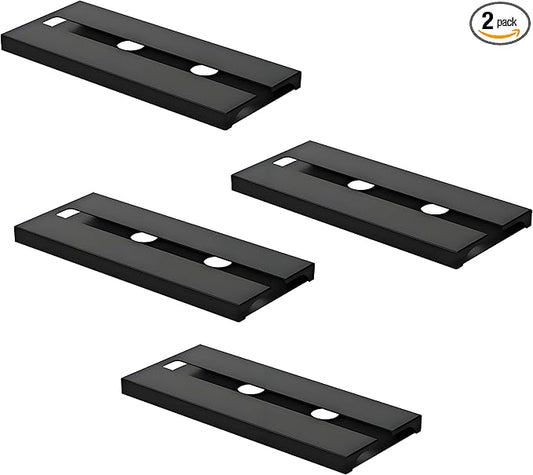 Wine Glass Holder,Under Shelf Cabinet Wine Glass Rack, Plastic Stemware Rack,Glassware Drying Storage Hanger for Kitchen,Bar and Restaurant (Black Style B-4 pc)