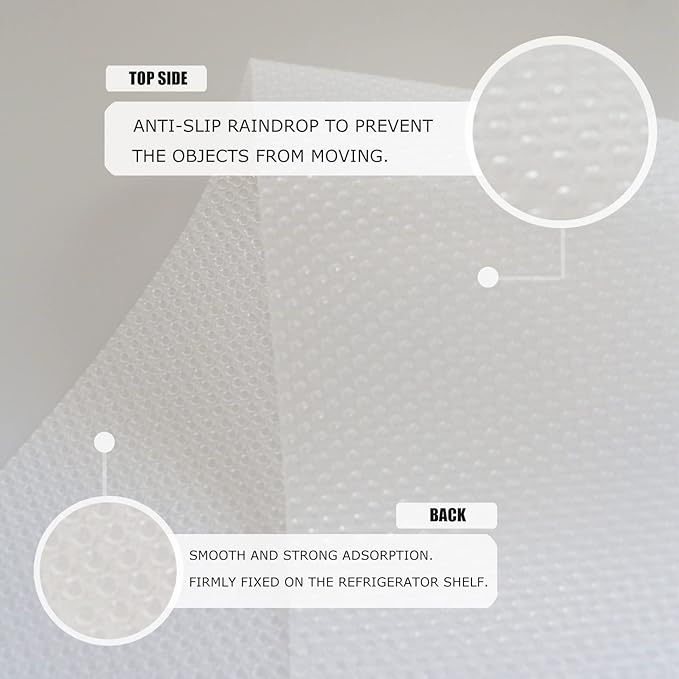Rwotlls 8Pcs Refrigerator Liners, Washable Fridge Liner Mats Covers Pads for Glass Shelf Cupboard Cabinet Drawer Home Kitchen Accessories Organization (Clear)