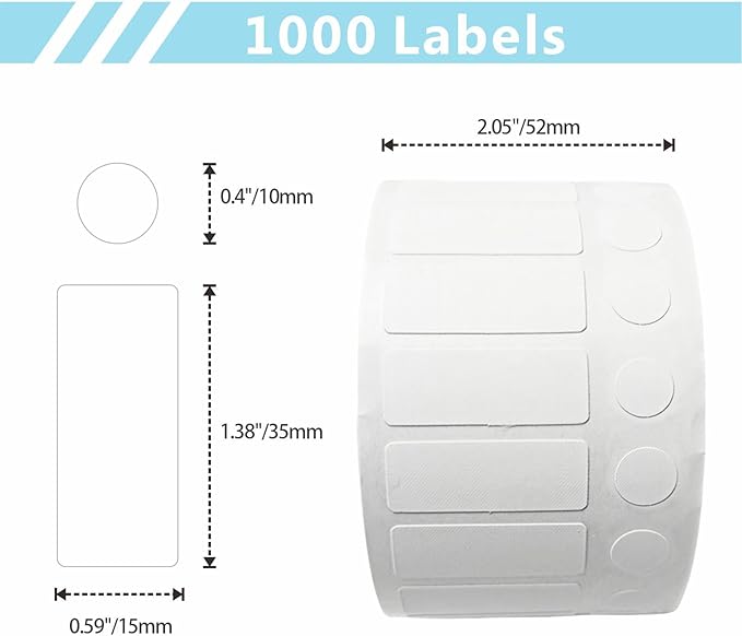 Cryogenic Freezer Labels for Test Tubes – Liquid Nitrogen Resistant Lab Sample ID Stickers, Waterproof Adhesive, 1000 Pcs