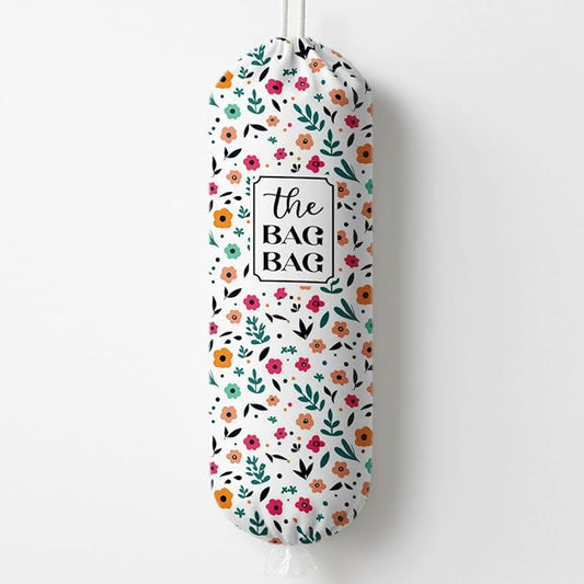 The Bag Bag Grocery Bags Holder, Flower Grocery Bags Organizer for Kitchen Essentials, Reusable Hanging Plastic Sack Dispenser, Kitchen Gifts For Women Family Friends Grandma Mom