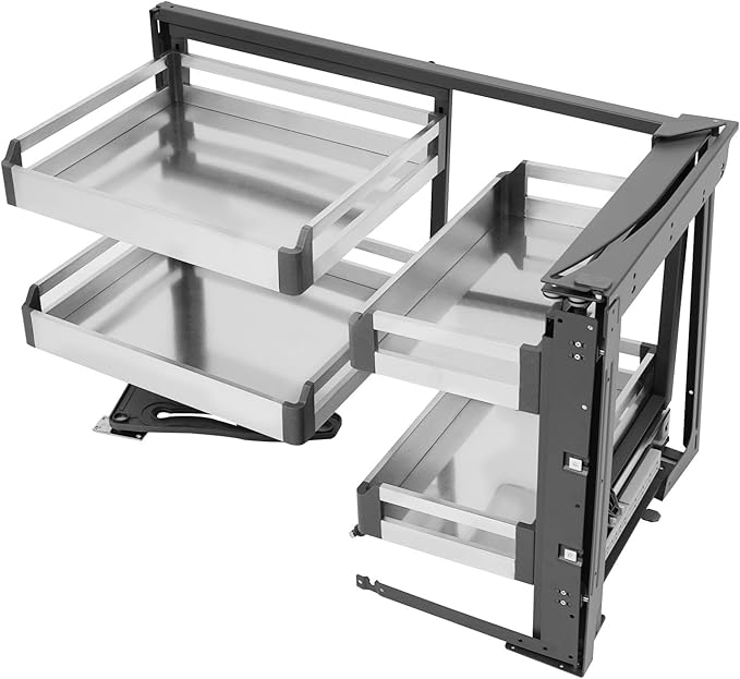 Blind Corner Cabinet Pull Out,Kitchen Corner Cabinet Pull Out with Right Handed Open,115° Access,Blind Soft Close (Right Open)