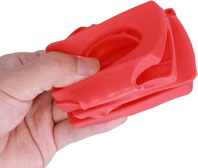 kwmobile Silicone Bottle Stacking Mat - Refrigerator Organizer to Stack Bottles, Cans, Beer, Soda - Non-Slip Holder Rack - Red