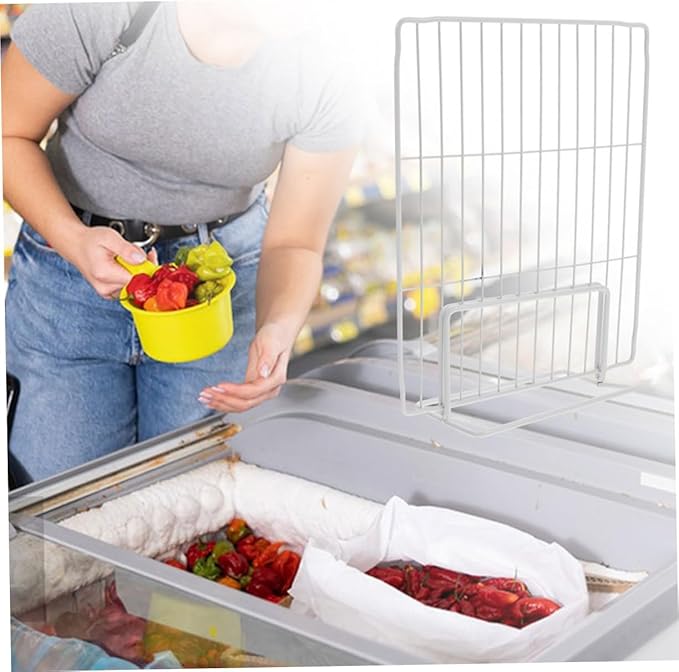 Alipis Refrigerator Divider Organizer Mesh Wire Partition for Freezer and Fridge Shelves Transparent Vertical Storage Rack for Efficient Food Categorization and Easy Access in Home and Supermarket Use