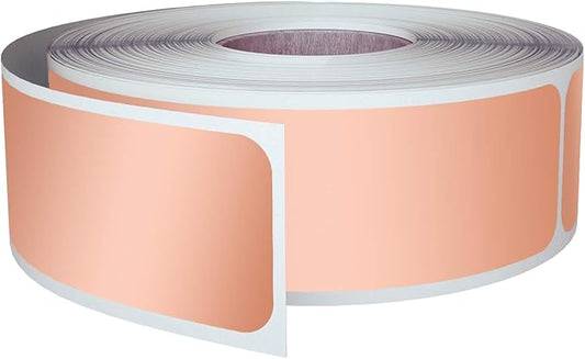 Metallic Labels 3X1 inch- 250 Pack, (75mm x 25mm) Rose Gold Sticker Roll by Royal Green