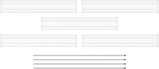 Commercial NSF Listed Chrome Stationary Wire Shelving Kit 12" x 72" x 86", with 5 Shelves Perfect for Warehouse, Walk-in Refrigerator, Freezer, Grocery Store, Restaurant, Dishroom