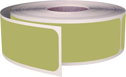 Royal Green Rectangle Label Stickers 3 x 1 inch (7.5cm x 2.5cm) Olive Green Sticker Roll - 250 Pack