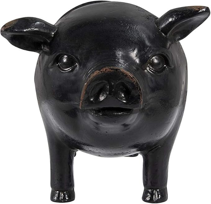 Creative Co-Op Antiqued Bronze Pig Paper Towel Holder