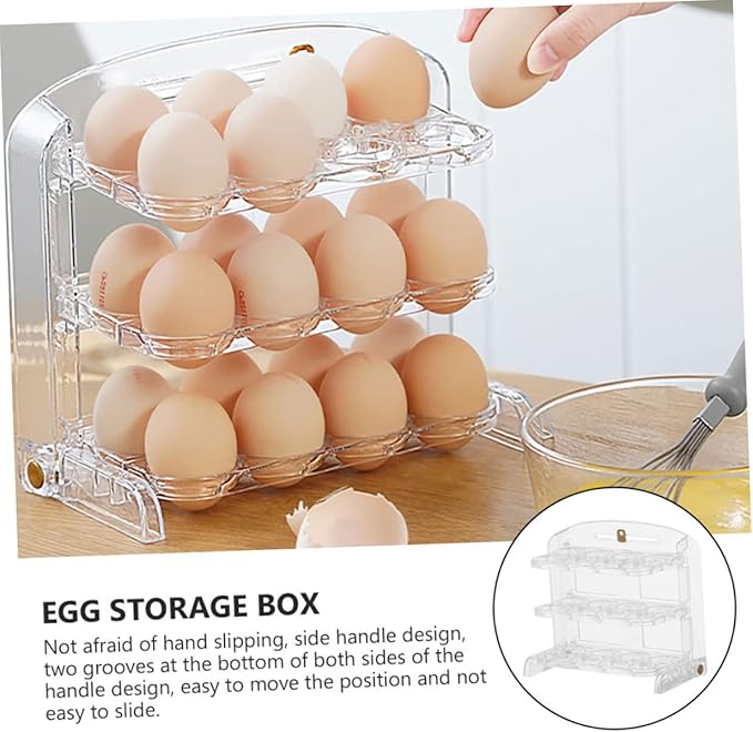 Holder Organizer for Kitchen Refrigerator Clear Container Vertical Storage for Freshness and Space-saving for Fridge and Pantry Organization