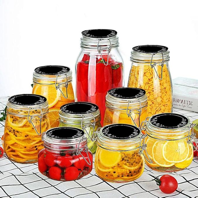 Pop Resin 250 pcs 2 inch Round Chalkboard Stickers Kitchen Pantry Labels Black Garland Board Labels Spice Jars Labels for Canning,Bins,Containers,Mason Jars Waterproof Chalkboard Kitchen Labels
