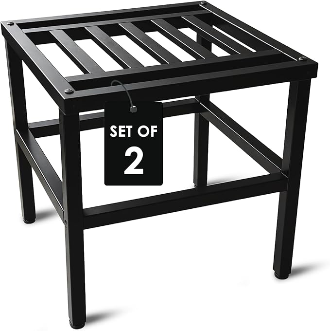 Plant Stand Indoor Outdoor,13 Inch Round Metal Plant Stands Riser,Heavy Duty Wrought Iron Pedestal Holders for Large Flower Pot,Outside Rust-Proof Black Flower Display Shelf for Patio,1-Pack
