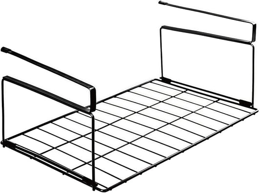 Under Shelf Basket Storage 1 Pack Black | Space-Saving with Extra Layer | Lightweight & Quick to Install | Non-Slip | 14.8" D x 8.46" W