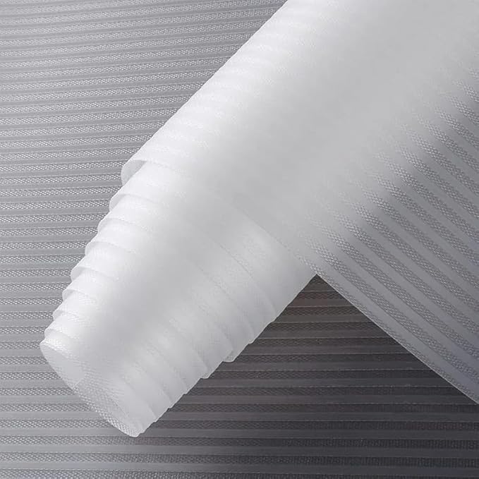 Trendy Home Shelf Liner, Non-Slip Cabinet Liner, Washable Oil-Proof for Kitchen Cabinet, Shelves, Refrigerator, Storage, Desks, 12 Inches x 120 FT, Non Adhesive Drawers (White)
