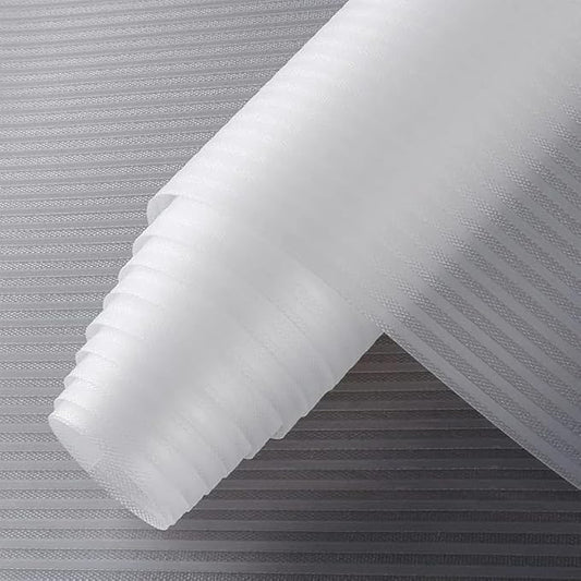 Trendy Home Shelf Liner, Non-Slip Cabinet Liner, Washable Oil-Proof for Kitchen Cabinet, Shelves, Refrigerator, Storage, Desks, 12 Inches x 120 FT, Non Adhesive Drawers (White)