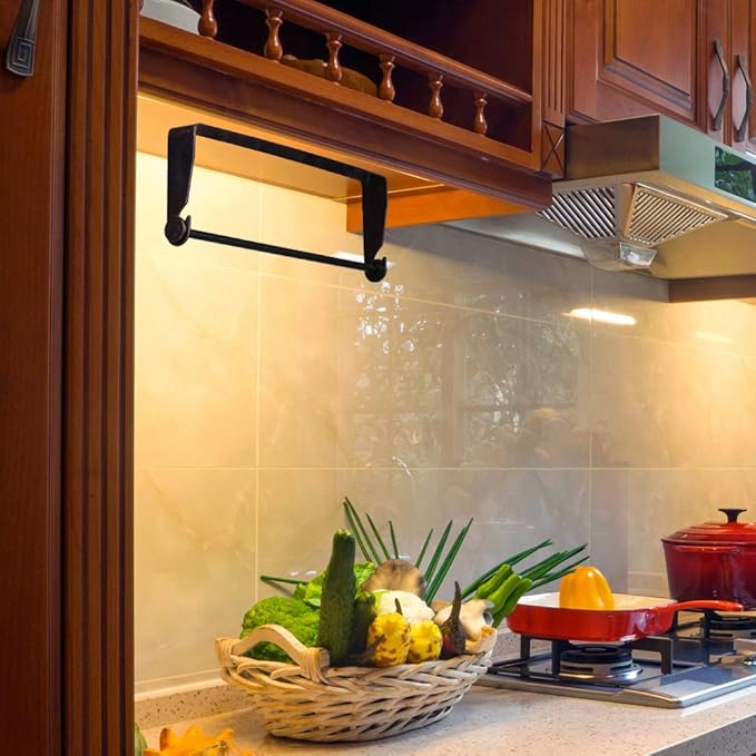 Under Cabinet Paper Towel Holder Wall Mount for Home Kitchen,Stainless Steel for Large Rolls-Bronze