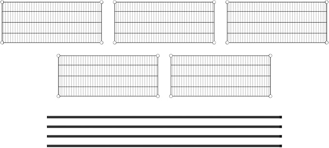 Commercial NSF Listed Black Epoxy Stationary Wire Shelving Kit 18" x 42" x 96", with 5 Shelves Perfect for Warehouse, Walk-in Refrigerator, Freezer, Grocery Store, Restaurant, Dishroom