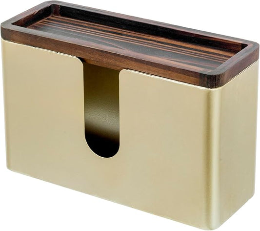MyGift Gold Paper Towel Holder - Wall Mounted Paper Towel Dispenser & Bathroom Napkin Holder
