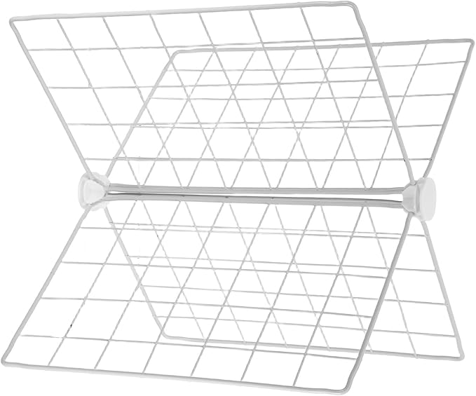 Freezer Separator Divider Wire Rack, 4-compartment Iron Wire Fridge Partition Organizer, 41x41x32cm Metal Storage Basket for Refrigerator and Deep Freezer Organization