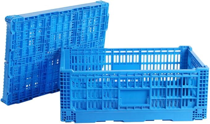 QTJH Collapsible Storage Bin/Containe，43 Liter Transfer box,crate Transit storage of various items (23.6" L x 15.7" W x 7.1" H-two)