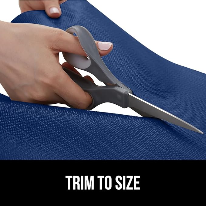 GORILLA GRIP DripGuard Shelf Liner, Non Adhesive Drawer and Kitchen Cabinet Protector, Slip Resistant BPA Free Smooth Surface Plastic Liners for Cabinets, Bathrooms, Closets, 17.5x240 Inch, Navy Blue