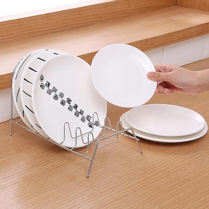 BESPORTBLE Dish Drainer Metal Cabinet Dish Rack Kitchen Counter Organizer Plate Holder Bowl Drying Rack for Kitchen Utensil Storage and Dishware Organization
