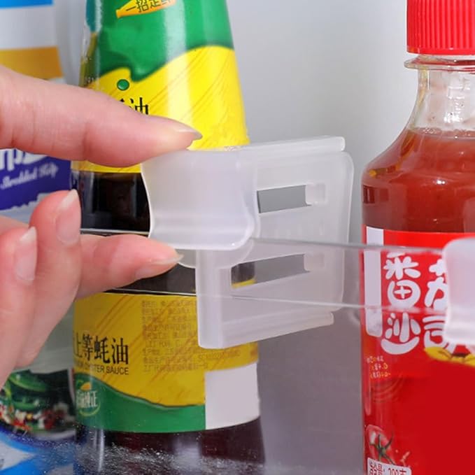 3Pcs Adjustable Refrigerator Dividers – Expandable Fridge Drawer Separator for Side Door Storage Fridge Shelf Organizer Plastic