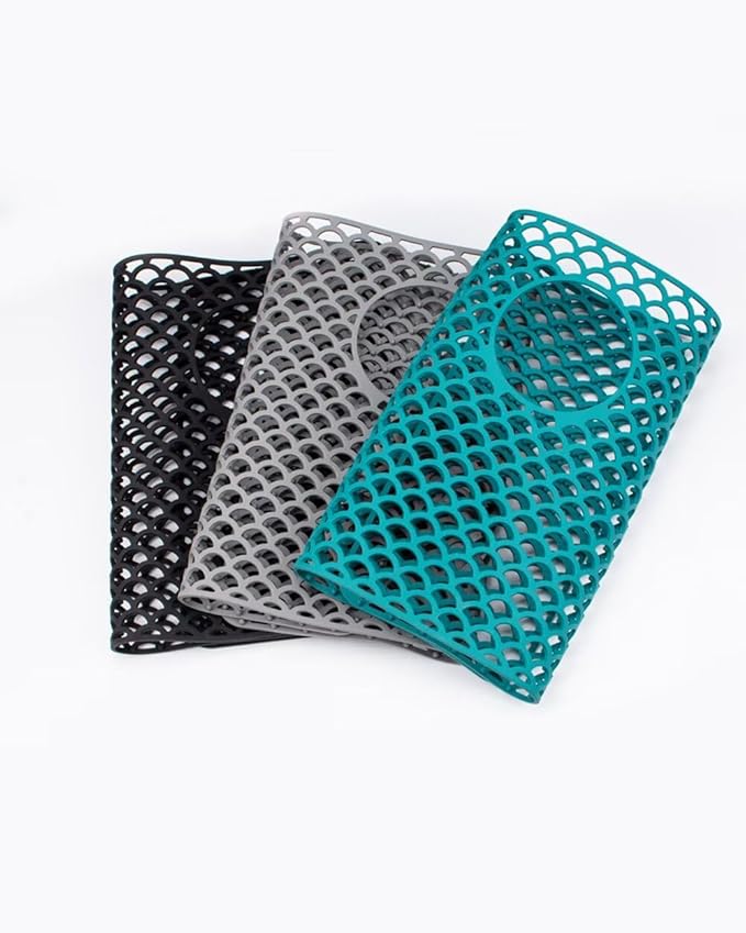 SEEK RARE Kitchen Sink Mat 28.3 x 15.2in Silicone Sink Mat Non Slip Sink Protector for Farmhouse Kitchen Green A