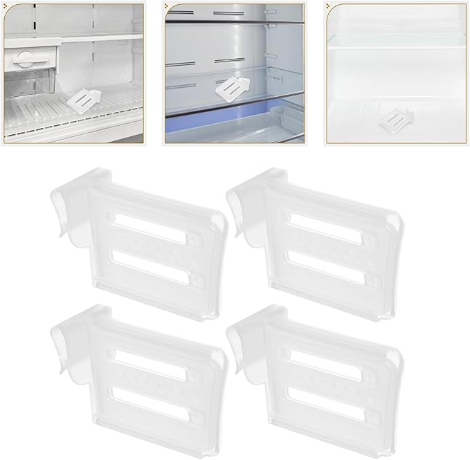 Cabilock Refrigerator Door Dividers 3-Pack Adjustable Fridge Storage Partition Boards 3.15X1.97X1.18 Inches Space-Saving Kitchen Organization Shelf Separators for Refrigerator Door Sauce Separation