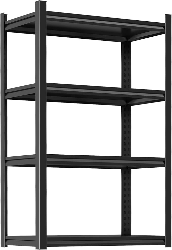 Kitchen Storage Shelves Heavy Duty Metal Shelving, 4 Tier Bakers Rack With Pantry Shelf, 2400 Lbs Industrial Shelving Stand, Kitchen Storage Organization Free Standing Shelves, 39.4"W×17.7"D×54.3"H