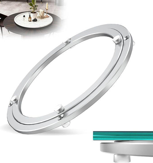 Lazy Susan Hardware, Heavy Duty Lazy Susan Bearing & Swivel Turntable - 10 Inch Rotating Bearing Plate for Round Dining Table, Smooth Swivel Mechanism