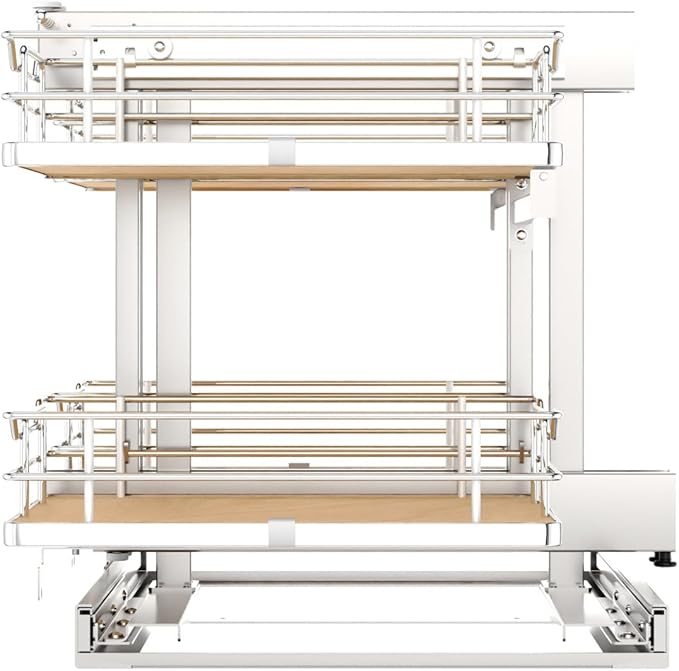 Rev-A-Shelf Maple Two-Tier Elite Optimizer w/Soft-Close for 15" Blind Corner Cabinet Openings