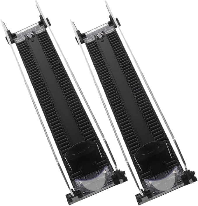 Happyyami 2Pcs Automatic Replenishment Pusher for Refrigerator Drinks Beverage Organizer with Smooth Glide for Home Supermarkets and Convenience Stores