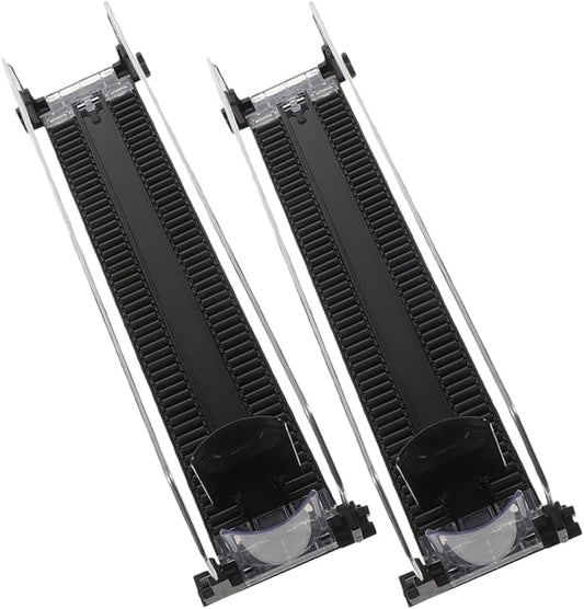 Happyyami 2Pcs Automatic Replenishment Pusher for Refrigerator Drinks Beverage Organizer with Smooth Glide for Home Supermarkets and Convenience Stores